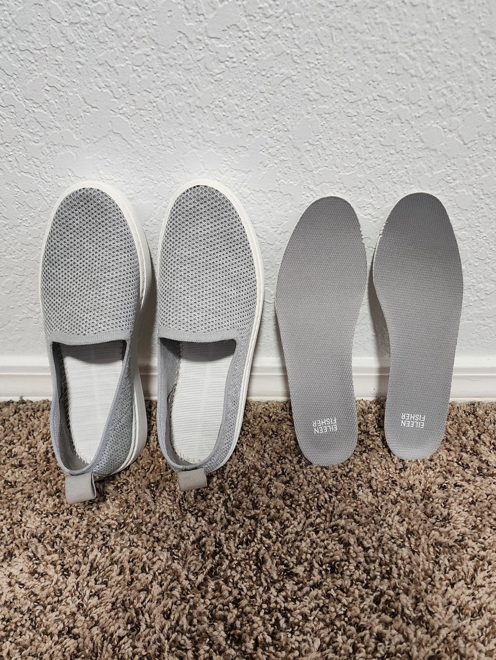 Eileen Fisher Prosper Platform Slip On Sneaker Size 8 Gray Comfy Minimalist - Picture 11 of 11